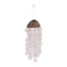Windgong kokosnoot met schelpen - wit/bruin - 15x15x8 cm