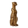Luipaard beeld XL - goudkleurig - 22x19x58 cm