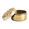 Opbergpotje reliëf - goud - ⌀5 cm 