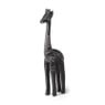 Beeldje giraffe - zwart - 39.5 cm 