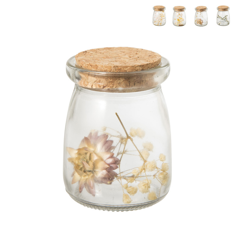 Potjes met droogbloemen - diverse varianten - ⌀6X7 cm