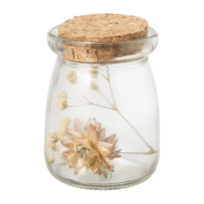 Potjes met droogbloemen - diverse varianten - ⌀6X7 cm