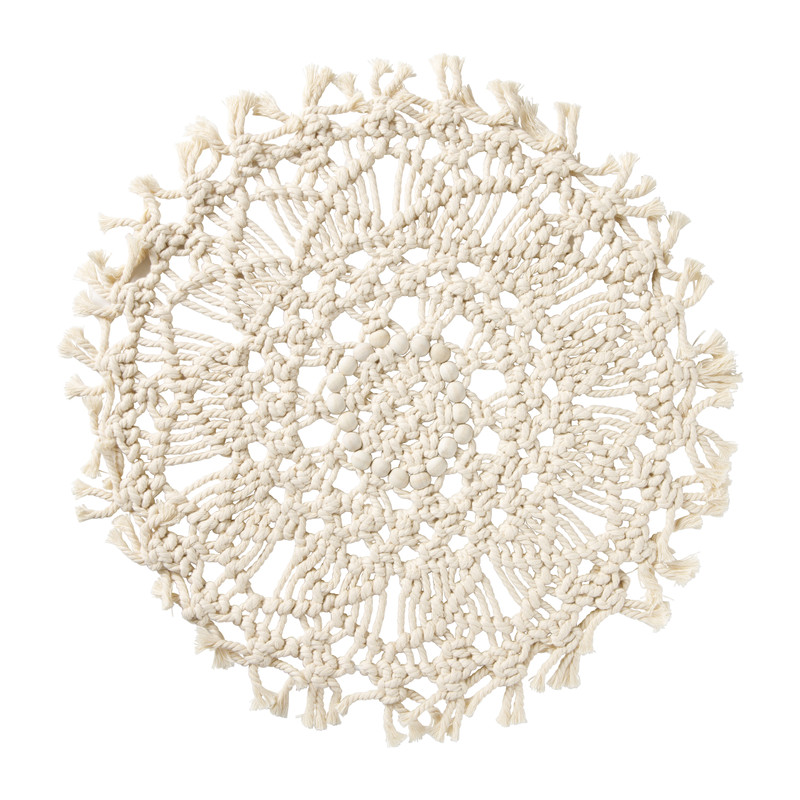 Wandhanger macrame - naturel - ⌀36 cm