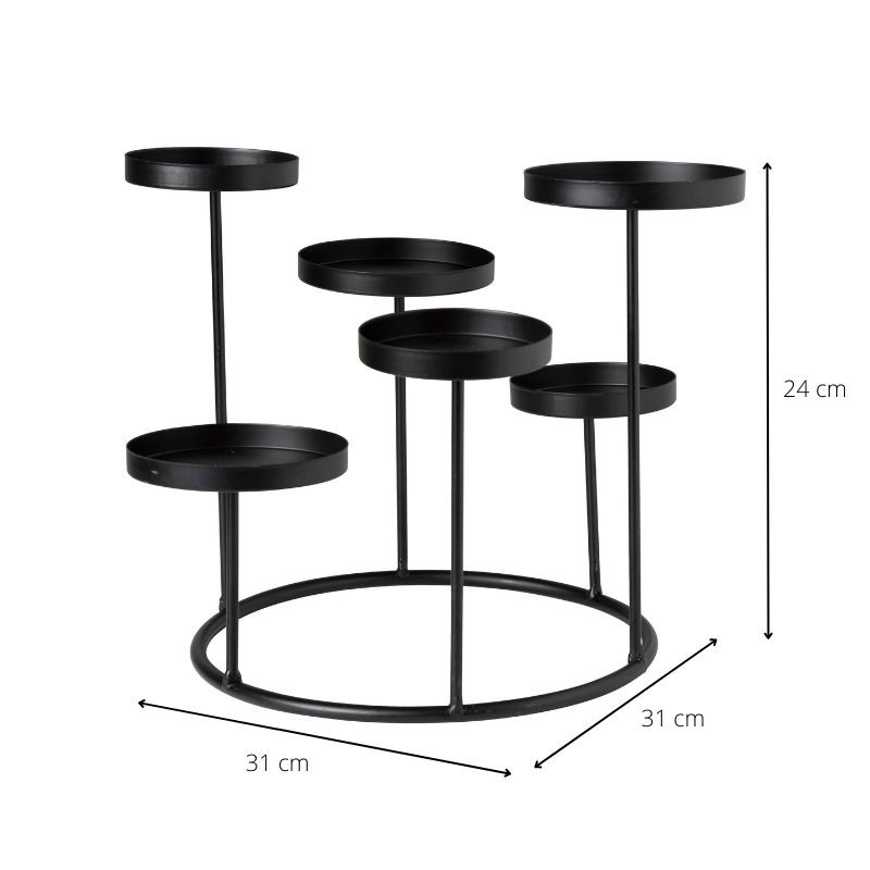Etagere voor planten - zwart - ⌀31x24 cm 