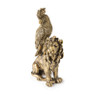 Leeuw vogel beeld - goud - 13x24x44.5 cm 