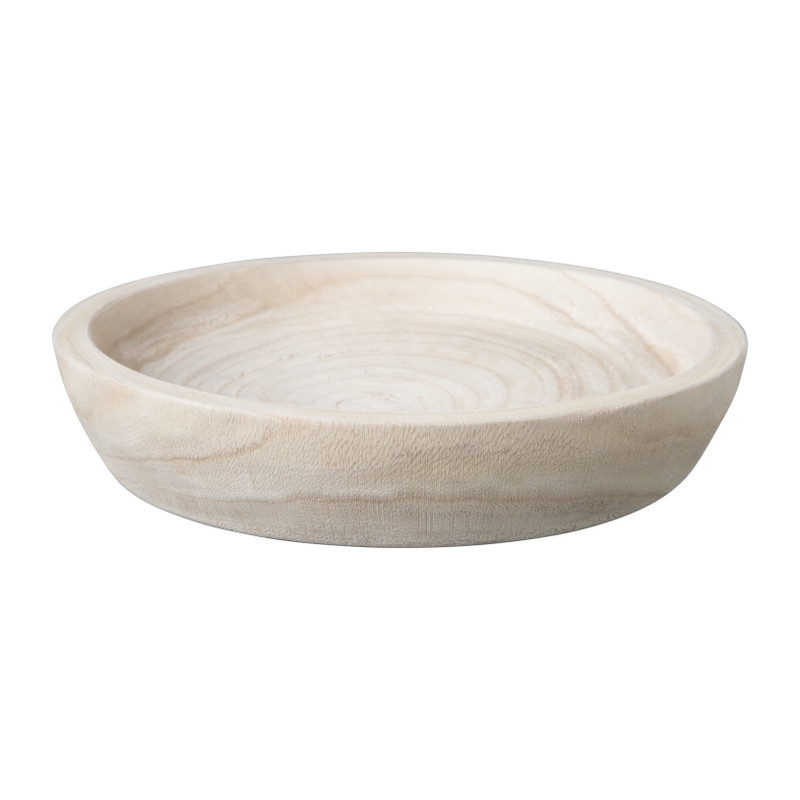 Schaal hout - rond - ⌀26x5 cm 