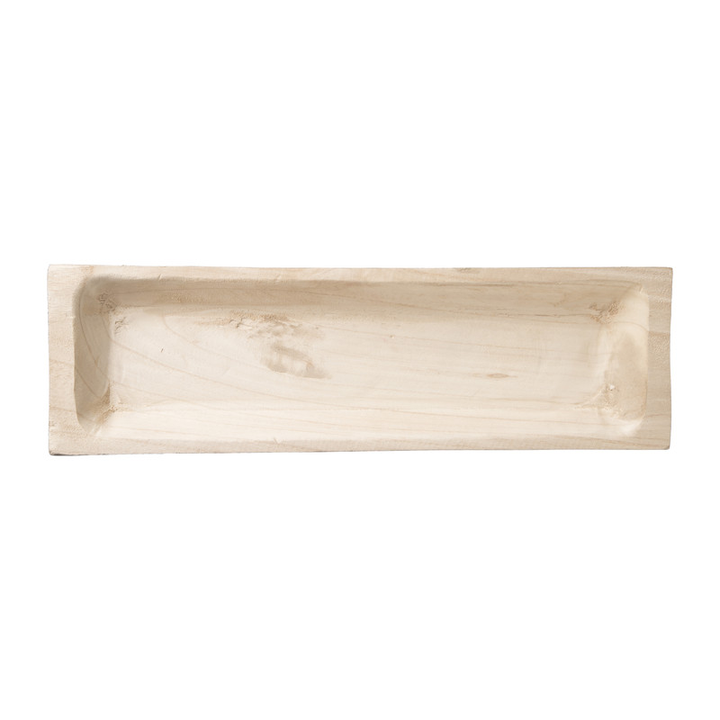 Schaal hout - rechthoek - 44x14x5 cm 