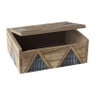 Opbergdoosje hout relief - 22x17x8 cm 