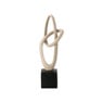 Staande deco op voet - 38x13x8.5 cm - wit