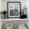 Staande deco op voet - 38x13x8.5 cm - wit