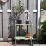 Staande deco op voet - 38x13x8.5 cm - wit