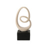 Staande deco op voet - 24.5x12x8.5 cm - wit