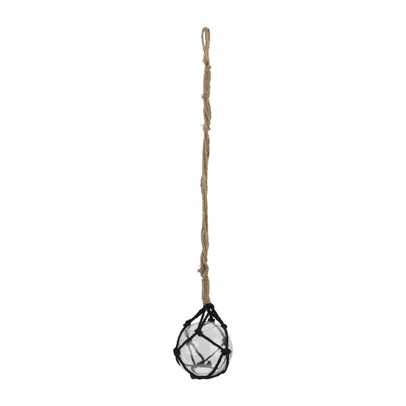 Glazen bol in touw - 8.5 cm