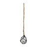 Glazen bol in touw - 8.5 cm