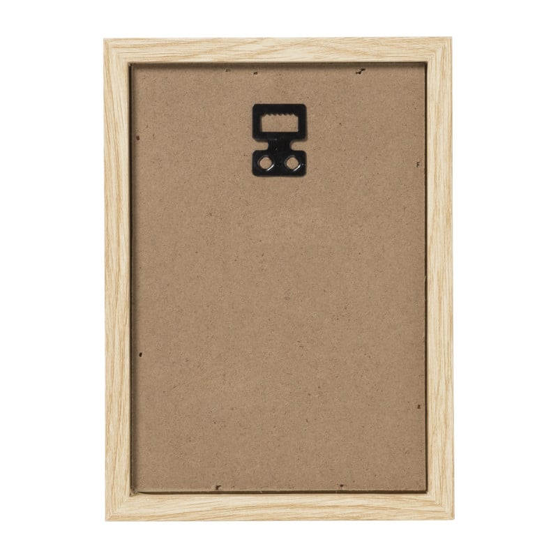 Poster met lijst bloem klein - bruin - 18x13x3 cm