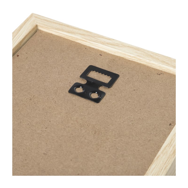 Poster met lijst bloem klein - bruin - 18x13x3 cm