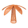 Decoratie palmboom - oranje - 34x34x30 cm