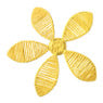 Decoratie palmboom - geel - 34x34x30 cm