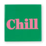 Siertegel Chill - roze/groen - 10x10x0.5 cm