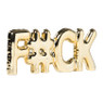 F#ck ballon ornament - goud metallic - 10.5x24x2.5 cm