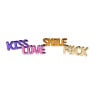 Smile ballon ornament - oranje metallic - 10.5x24x2.5 cm