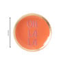 Deco schaaltje 'oh la la' - goud/roze/oranje - ø10.3x1 cm