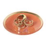 Deco schaaltje 'oh la la' - goud/roze/oranje - ø10.3x1 cm