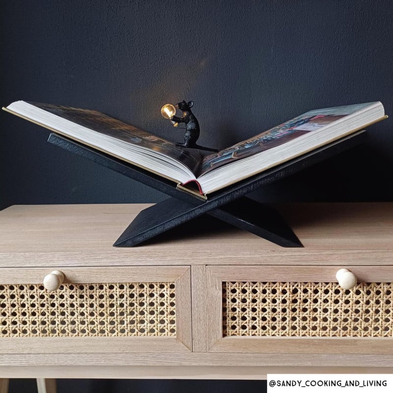 Boekenstandaard - zwart - 22x41x17 cm