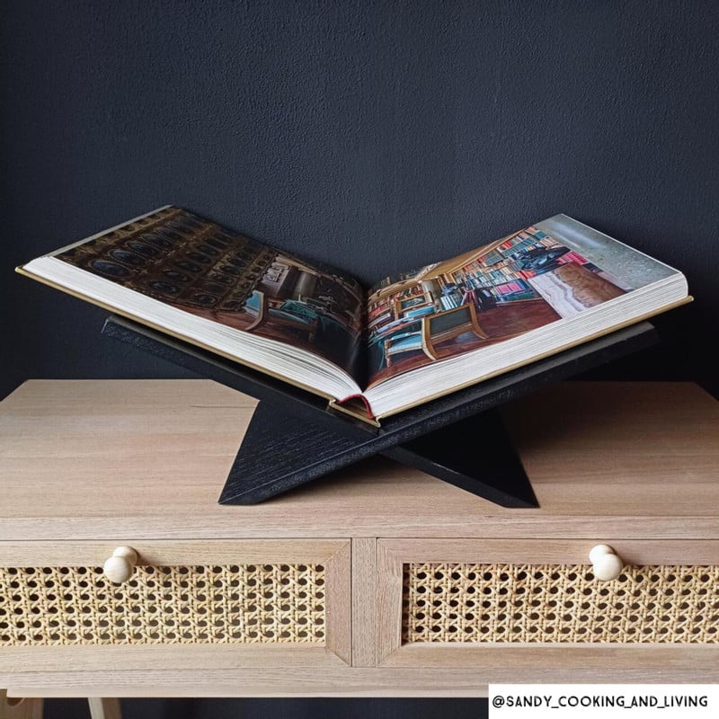Boekenstandaard - zwart - 22x41x17 cm