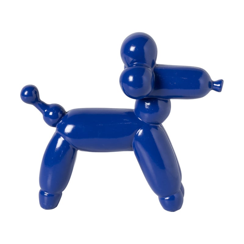 Ballon hond - blauw - 17x15.5x7 cm