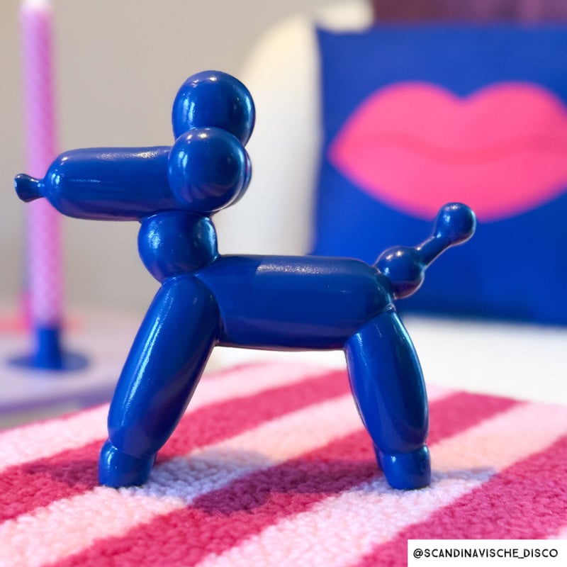 Ballon hond - blauw - 17x15.5x7 cm