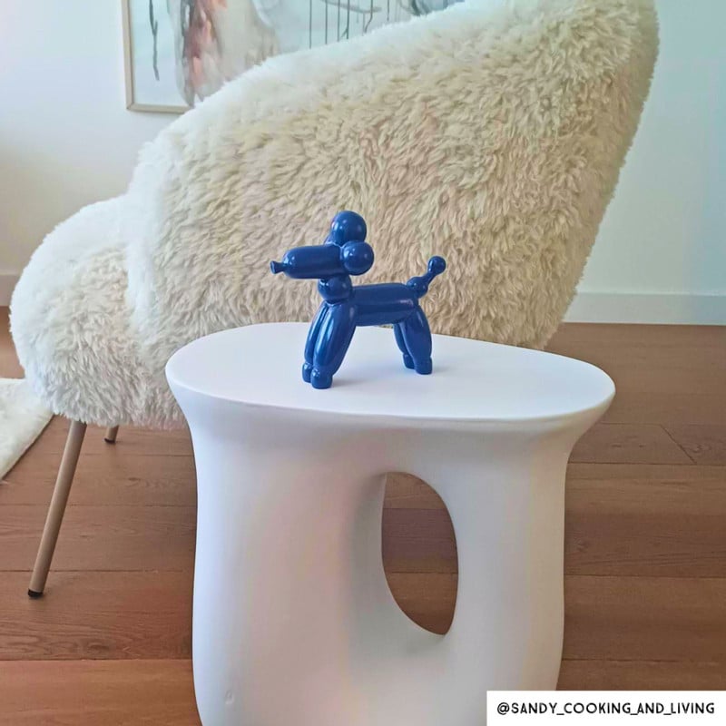Ballon hond - blauw - 17x15.5x7 cm