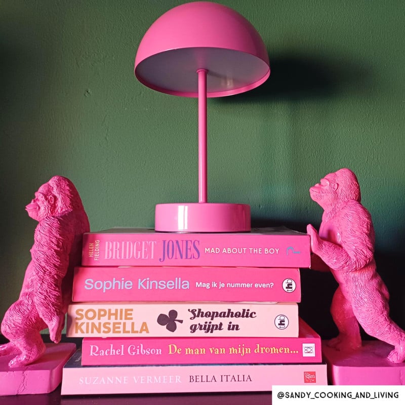 Boekensteun gorilla - set van 2 - roze