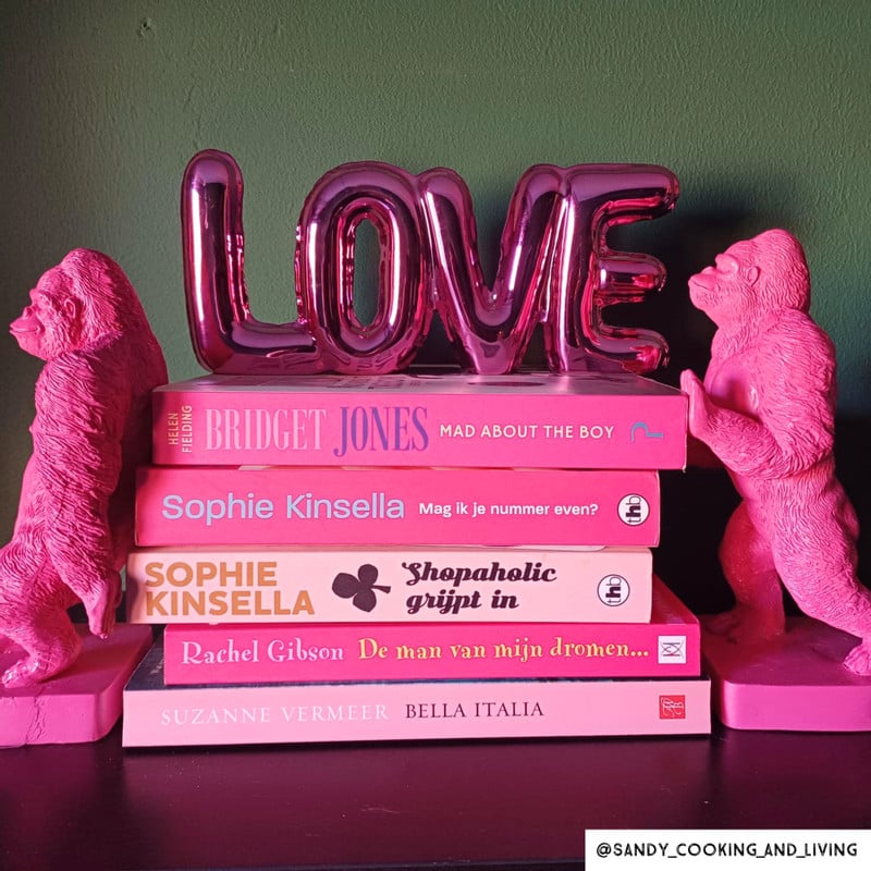 Boekensteun gorilla - set van 2 - roze