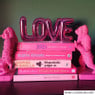 Boekensteun gorilla - set van 2 - roze