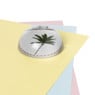 Presse papier palmboom - groen/transparant - 3.5x7.7x7.7 cm