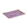 Deco schaaltje panterprint - paars/goud/oranje - 1x14x10 cm