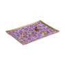 Deco schaaltje panterprint - paars/goud/oranje - 1x14x10 cm