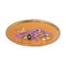 Deco schaaltje panter - goud/oranje/paars - ø10.3x1.3 cm