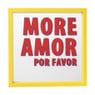 Wanddeco more amore - geel/rood - 30x30x1.9 cm
