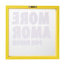 Wanddeco more amore - geel/rood - 30x30x1.9 cm