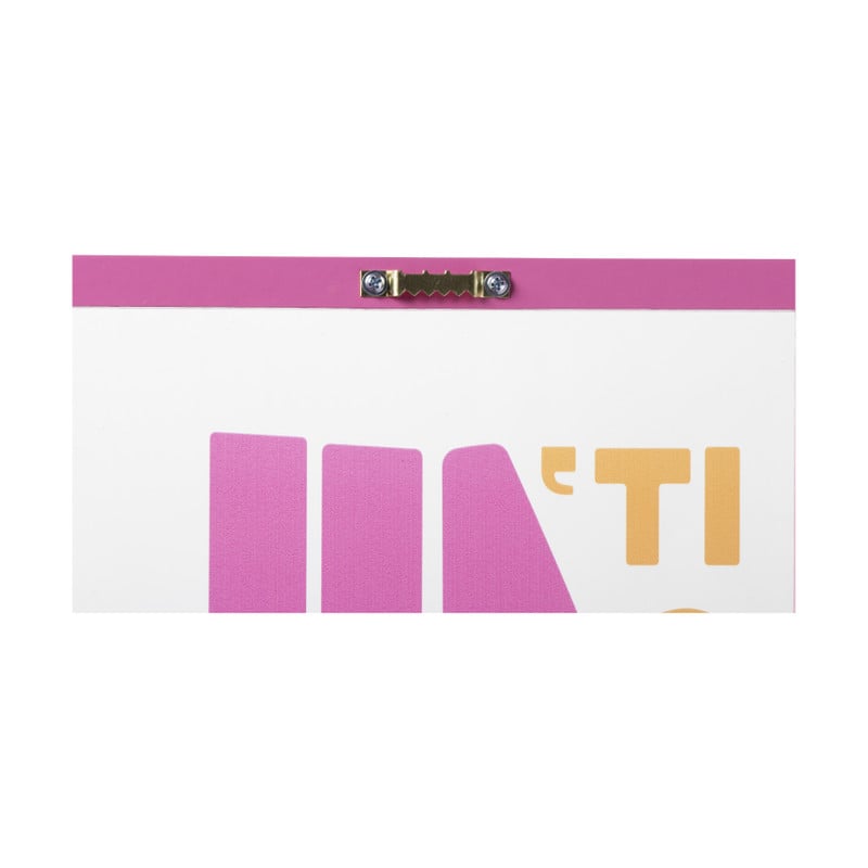Wanddeco it's all good - roze/groen/geel - 35x26x1.9 cm