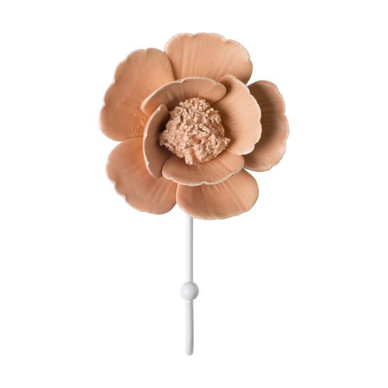 Wandhaak bloem - oranje - 12x7.5x3.3 cm