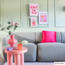 Poster met lijst cherry - roze/wit - 30x21 cm