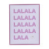 Poster met lijst la la la - paars/roze - 40x30 cm - Happy at home by Sanny