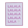 Poster met lijst la la la - paars/roze - 40x30 cm - Happy at home by Sanny
