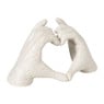 Handsculptuur hartje - wit 