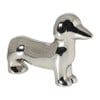 Beeldje teckel - zilver - 12.5x17.5x4.5 cm