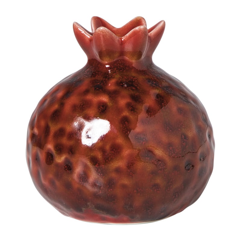 Granaatappel vaasje groot - rood - ø9.6x10 cm
