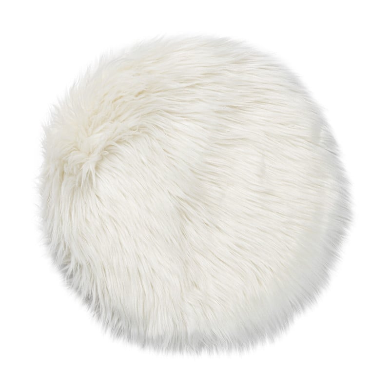 Imitatie bontkleedje - wit - ø32 cm